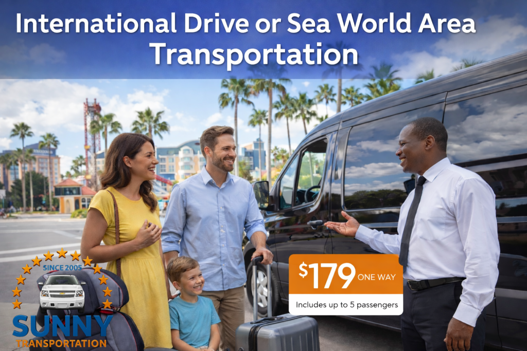International Drive or Sea World Area Transportation