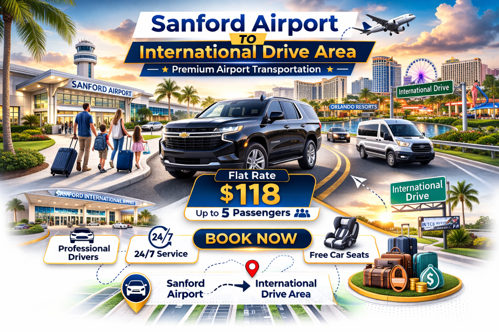 Sanford Airport to International Drive Area Transportation