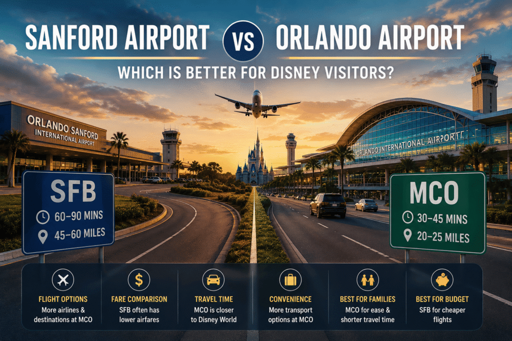 Sanford Airport vs Orlando Airport: Which Is Better for Disney Visitors?