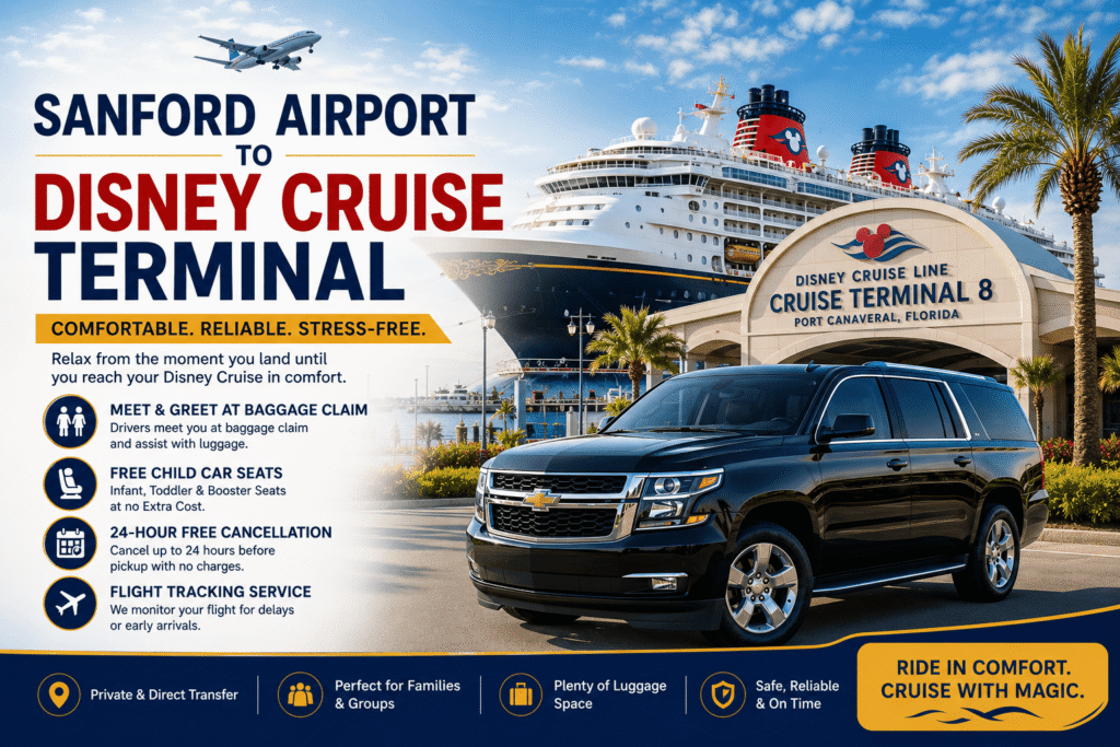 Sanford Airport to Disney Cruise Terminal Transportation