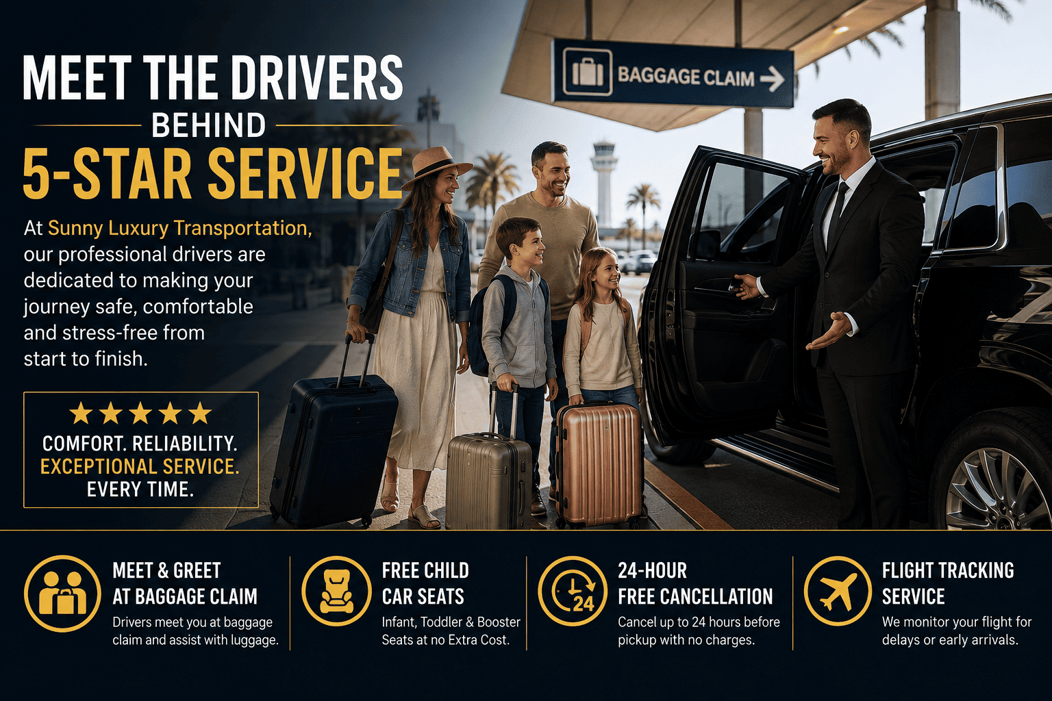Meet the Drivers Behind Sunny Luxury Transportation’s 5-Star Service