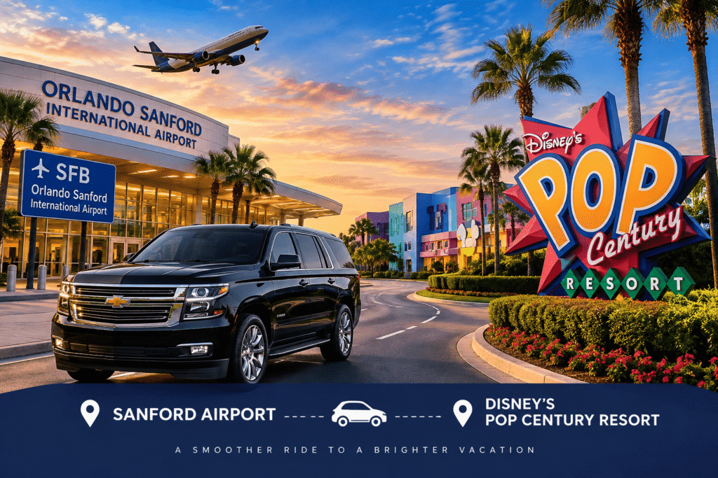 Sanford Airport to Disney’s Pop Century Resort Transportation